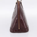 LOUIS VUITTON Monogram Vernis Alma PM Hand Bag Rouge Favist M91691 Auth bs36520-3