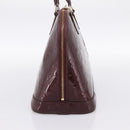 LOUIS VUITTON Monogram Vernis Alma PM Hand Bag Rouge Favist M91691 Auth bs36520-4