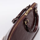 LOUIS VUITTON Monogram Vernis Alma PM Hand Bag Rouge Favist M91691 Auth bs36520-6