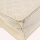 CHANEL Matelasse Chain Shoulder Bag Lamb Skin White Gold CC Auth bs36523-16