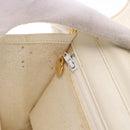 CHANEL Matelasse Chain Shoulder Bag Lamb Skin White Gold CC Auth bs36523-22