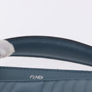 FENDI Dot Com Click Hand Bag Leather Blue Silver Auth bs36524-8