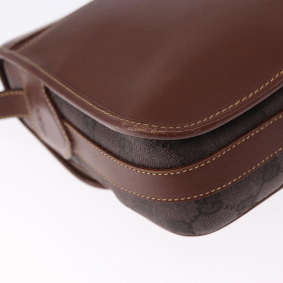 GUCCI GG Canvas Shoulder Bag Brown Gold 001 261 0613 Auth bs36525