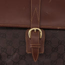 GUCCI GG Canvas Shoulder Bag Brown Gold 001 261 0613 Auth bs36525-16