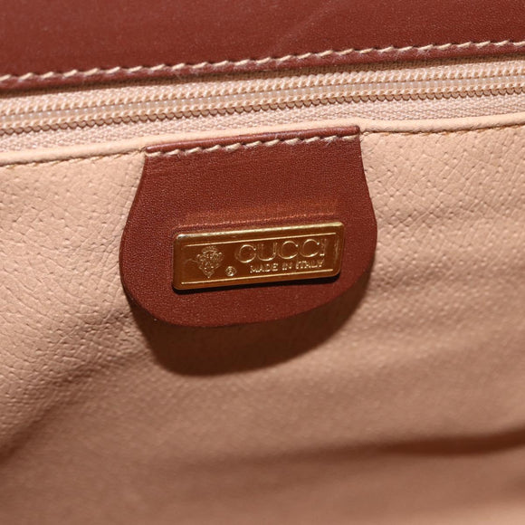 GUCCI GG Canvas Shoulder Bag Brown Gold 001 261 0613 Auth bs36525