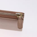 PRADA Long Wallet Safiano Leather Beige Gold Auth bs36526-8