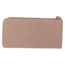 PRADA Long Wallet Safiano Leather Beige Gold Auth bs36526-2