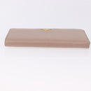 PRADA Long Wallet Safiano Leather Beige Gold Auth bs36526-6