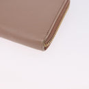PRADA Long Wallet Safiano Leather Beige Gold Auth bs36526-14