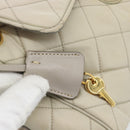 PRADA Chain Shoulder Bag Nylon Beige Gold Auth bs36530-10