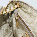 PRADA Chain Shoulder Bag Nylon Beige Gold Auth bs36530-24