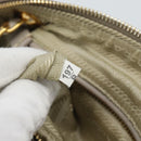 PRADA Chain Shoulder Bag Nylon Beige Gold Auth bs36530-12