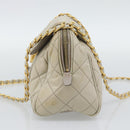 PRADA Chain Shoulder Bag Nylon Beige Gold Auth bs36530-4
