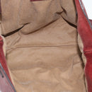 PRADA Hand Bag Leather Red Gold Auth bs36531-11