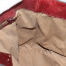 PRADA Hand Bag Leather Red Gold Auth bs36531-20