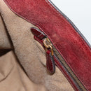 PRADA Hand Bag Leather Red Gold Auth bs36531-22