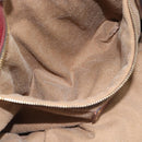 PRADA Hand Bag Leather Red Gold Auth bs36531-23