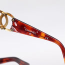 CHANEL Sunglasses Plastic Brown Gold Tone CC Auth bs36532-11