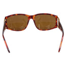 CHANEL Sunglasses Plastic Brown Gold Tone CC Auth bs36532-3