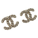 CHANEL Earring Metal Gold Tone CC Auth bs36533-1