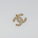 CHANEL Earring Metal Gold Tone CC Auth bs36533-3