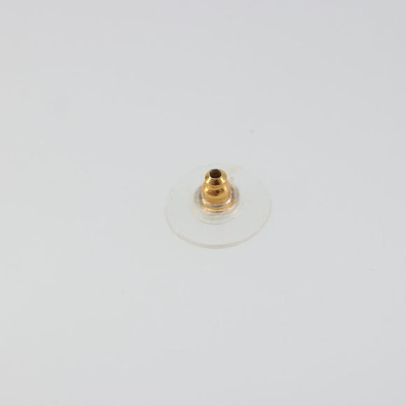 CHANEL Earring Metal Gold Tone CC Auth bs36533