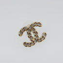 CHANEL Earring Metal Gold Tone CC Auth bs36533-7