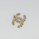 CHANEL Earring Metal Gold Tone CC Auth bs36533-8