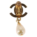 CHANEL Earring Metal Gold Tone CC Auth bs36535V-3
