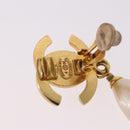 CHANEL Earring Metal Gold Tone CC Auth bs36535V-6