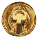 CHANEL Earring Metal Gold Tone White CC Auth bs36536-8