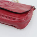 GUCCI Soho Chain Shoulder Bag Patent Leather Pink Gold 336752 Auth bs36537-10