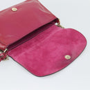 GUCCI Soho Chain Shoulder Bag Patent Leather Pink Gold 336752 Auth bs36537-15
