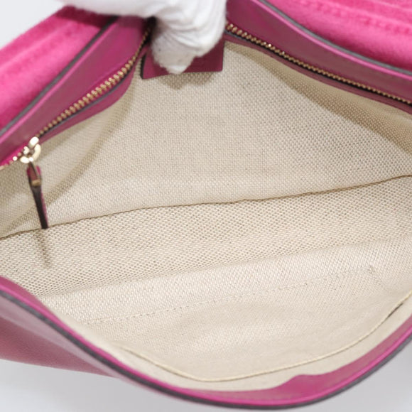 GUCCI Soho Chain Shoulder Bag Patent Leather Pink Gold 336752 Auth bs36537