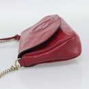 GUCCI Soho Chain Shoulder Bag Patent Leather Pink Gold 336752 Auth bs36537-4