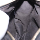 FENDI Zucchino Canvas Shoulder Bag Black Gold Auth bs36538-17