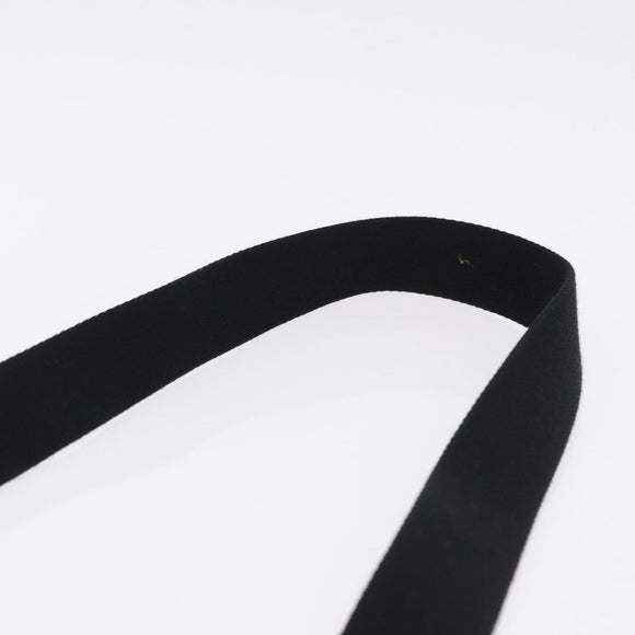 FENDI Zucchino Canvas Shoulder Bag Black Gold Auth bs36538