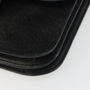 FENDI Shoulder Bag Suede Black Gold Auth bs36539-10