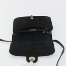 FENDI Shoulder Bag Suede Black Gold Auth bs36539-15