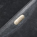 FENDI Shoulder Bag Suede Black Gold Auth bs36539-16