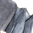 FENDI Shoulder Bag Suede Black Gold Auth bs36539-18
