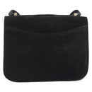 FENDI Shoulder Bag Suede Black Gold Auth bs36539-3