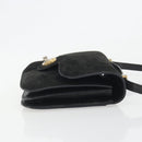 FENDI Shoulder Bag Suede Black Gold Auth bs36539-4