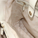 GUCCI Bamboo Hand Bag Leather White Gold 282317 Auth bs36540-18