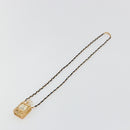 CHANEL Perfume Necklace Metal Gold Tone Black CC Auth bs36541-2