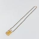 CHANEL Perfume Necklace Metal Gold Tone Black CC Auth bs36541-8