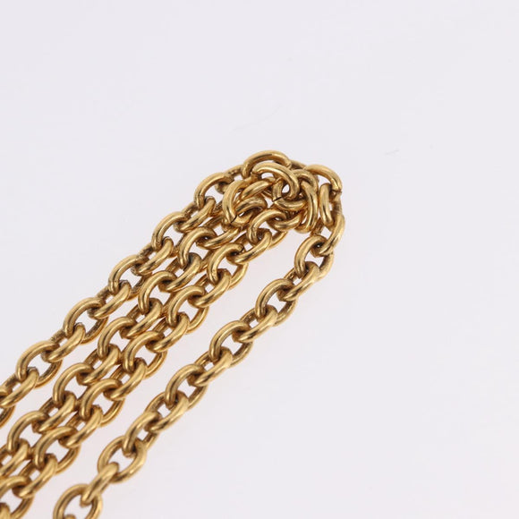 CHANEL Necklace Metal Gold Tone CC Auth bs36542V