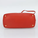 PRADA Hand Bag Safiano Leather 2way Orange Gold Auth bs36543-11