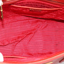 PRADA Hand Bag Safiano Leather 2way Orange Gold Auth bs36543-20