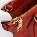PRADA Hand Bag Safiano Leather 2way Orange Gold Auth bs36543-25